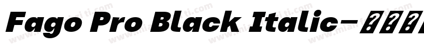 Fago Pro Black Italic字体转换